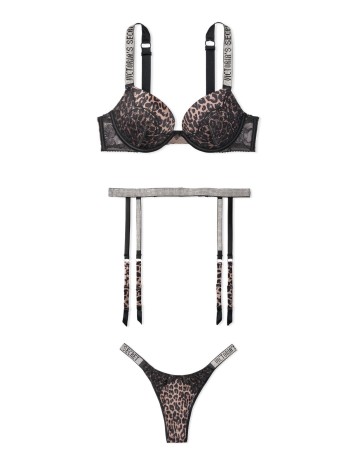 Пояс Victoria’s Secret VERY SEXY Shine Strap Garter Belt Leopard Lace