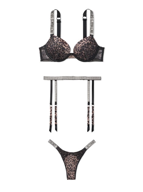 Пояс Victoria's Secret VERY SEXY Shine Strap Garter Belt Leopard Lace