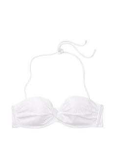 Купальник бандо з пушап Вікторія Сікрет Twist-front Bandeau White
