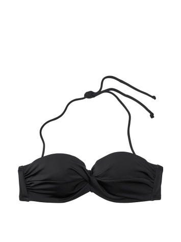 Купальник бандо с пушап Виктория Сикрет Twist-front Bandeau Black