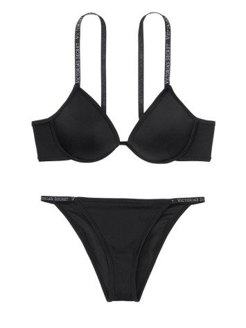 Купальник VS Logo Classic Strap Push-up &  Itsy bottom Black