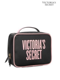 Середня косметичка Victoria's Secret Beauty Glam bag Logo VS Signature stripe