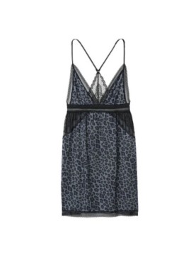 Пеньюар Victoria's Secret Blue Leopard Lace Modal Slip