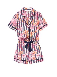 Піжама ромпер Victorias Secret Blue Stripes Flower print