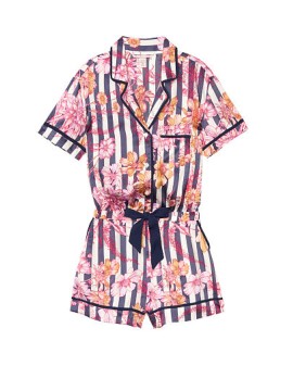 Пижама ромпер Victoria’s Secret  Blue Stripes & Flower print