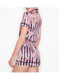 Піжама ромпер Victorias Secret Blue Stripes Flower print