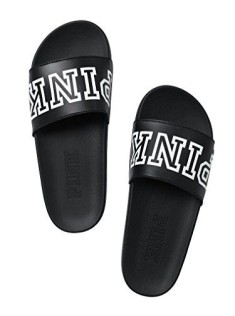Шлепанцы Victoria’s Secret PINK Black logo
