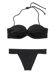 Купальник бандо с пушап Виктория Сикрет Twist-front Bandeau Black