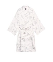 Халат Victoria’s Secret The Satin White Kimono print Stars