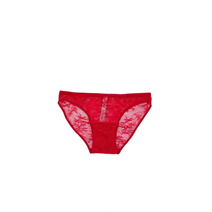 Трусики бікіні Вікторія Сікрет Red lace Bikini panty