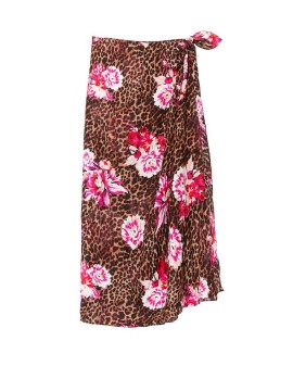 Парео для пляжа Victoria’s Secret принт леопард и пионы