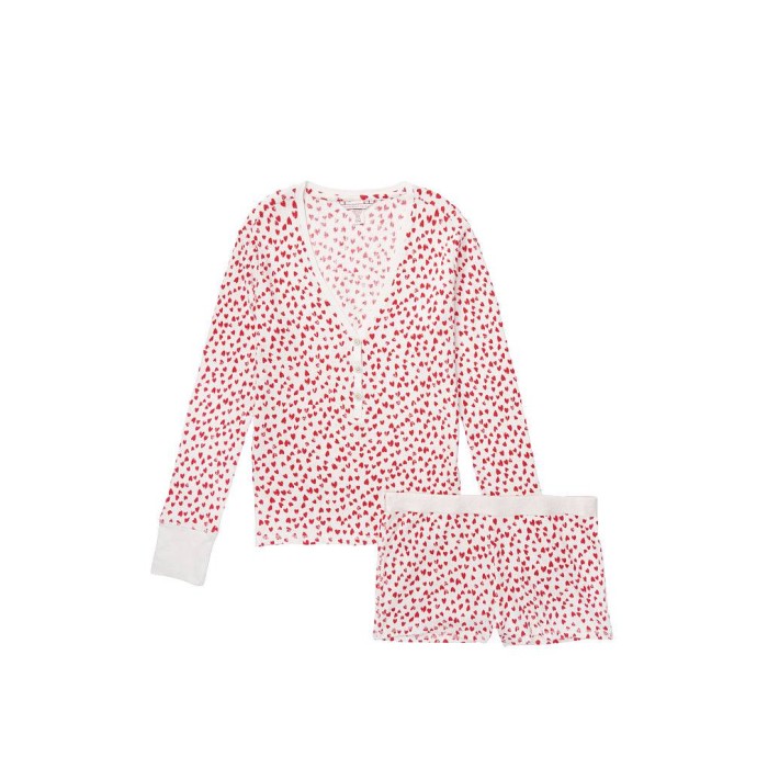 Піжама Вікторія Сікрет Thermal PJ Set Print Red Hearts