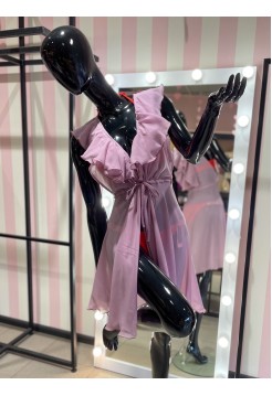 Туника Zephyros лиловая с рюшиками - короткая