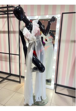 Туника Zephyros белая с рюшиками - длинная