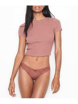 Трусики Victoria's Secret Dream Angels Choco Lace Thong panty