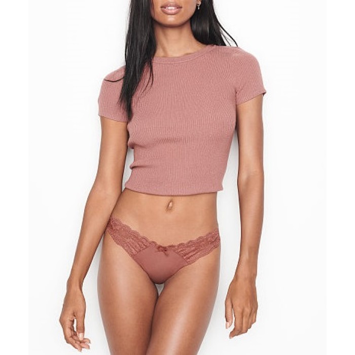 Трусики Victoria's Secret Dream Angels Choco Lace Thong panty