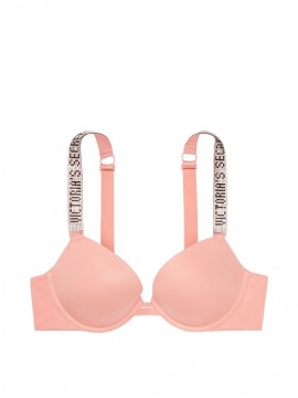 Бюстгальтер Victoria's Secret Embellished Strap Push-up ROSE TAN