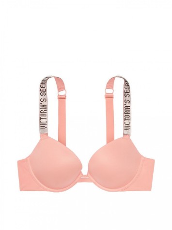 Бюстгальтер Victoria's Secret Embellished Strap Push-up ROSE TAN