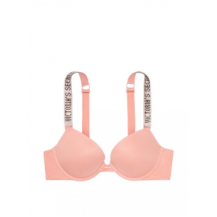 Бюстгальтер Victoria's Secret Embellished Strap Push-up ROSE TAN