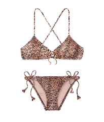 Купальник VS print Natural Leopard Bralette Top &amp; Bikini bottom