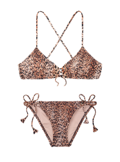 Купальник VS print Natural Leopard Bralette Top &amp; Bikini bottom