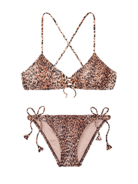 Купальник VS print Natural Leopard Bralette Top &amp; Bikini bottom