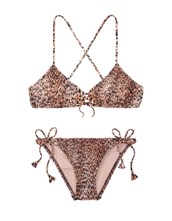 Купальник VS print Natural Leopard Bralette Top &amp; Bikini bottom