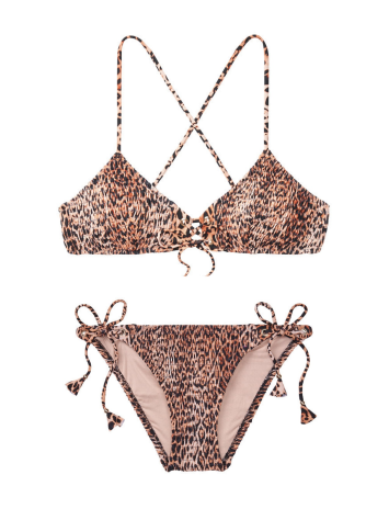 Купальник VS print Natural Leopard Bralette Top &amp; Bikini bottom