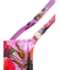 Купальник трикутники Вікторія Сікрет Pink квітковий принт