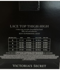 Панчохи Victoria's Secret Lace Top Thight-high Black