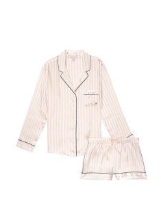 Сатинова піжама VS Satin Short Pj Set Signature Stripes