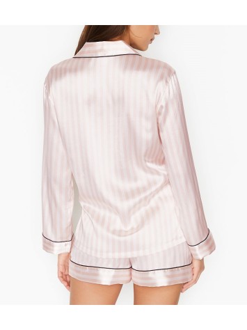 Сатинова піжама VS Satin Short Pj Set Signature Stripes