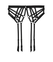 Пояс Victoria's Secret Black Embellished Naked Garter belt