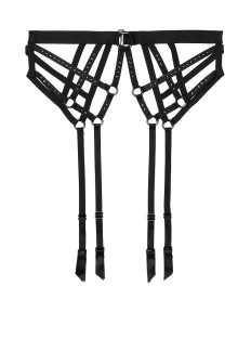 Пояс Victoria's Secret Black Embellished Naked Garter belt