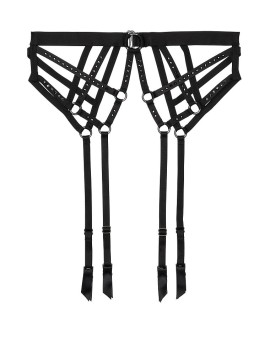 Пояс Victoria's Secret Black Embellished Naked Garter belt