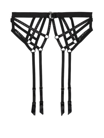 Пояс Victoria's Secret Black Embellished Naked Garter belt