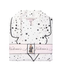 Сатинова піжама VS Satin Short White Pj Set print stars