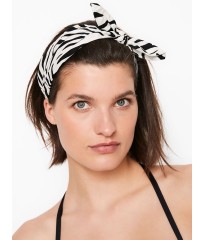 Пов'язка для волосся Victoria's Secret Satin Knotted Headband Leopard