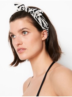 Пов'язка для волосся Victoria's Secret Satin Knotted Headband Leopard