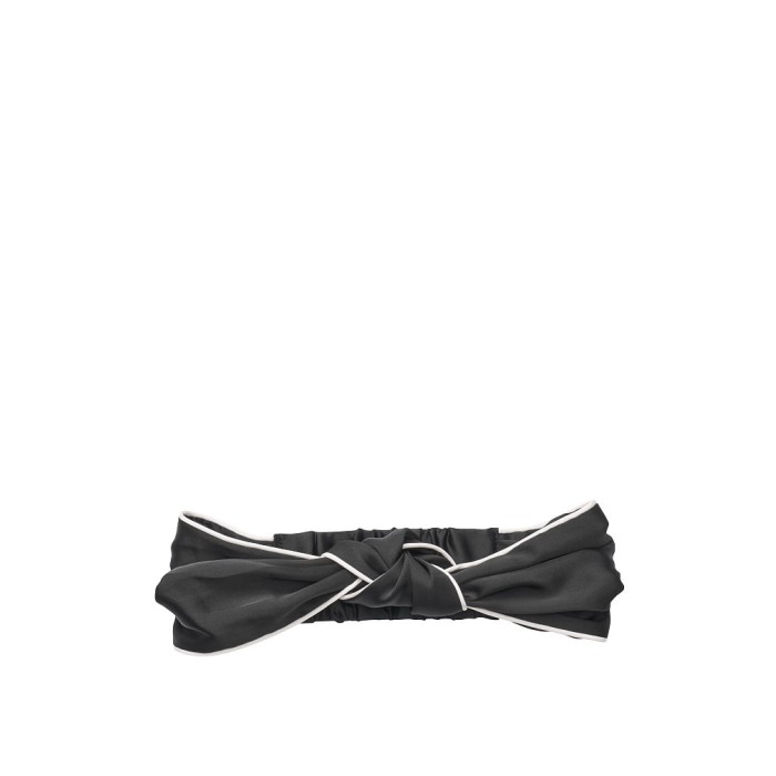 Пов'язка для волосся VS Black Satin Knotted Headband