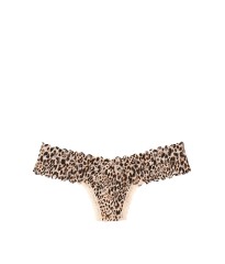 Трусики стринги Victoria's Secret Cotton Lace-up Thong Panty Leopard