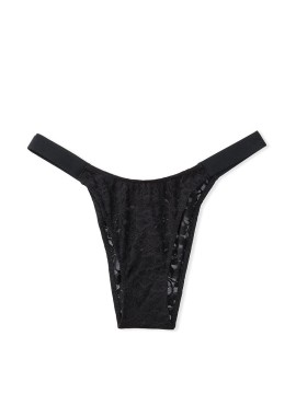 Трусики Victoria's Secret Black in Lace Brazilian Panty