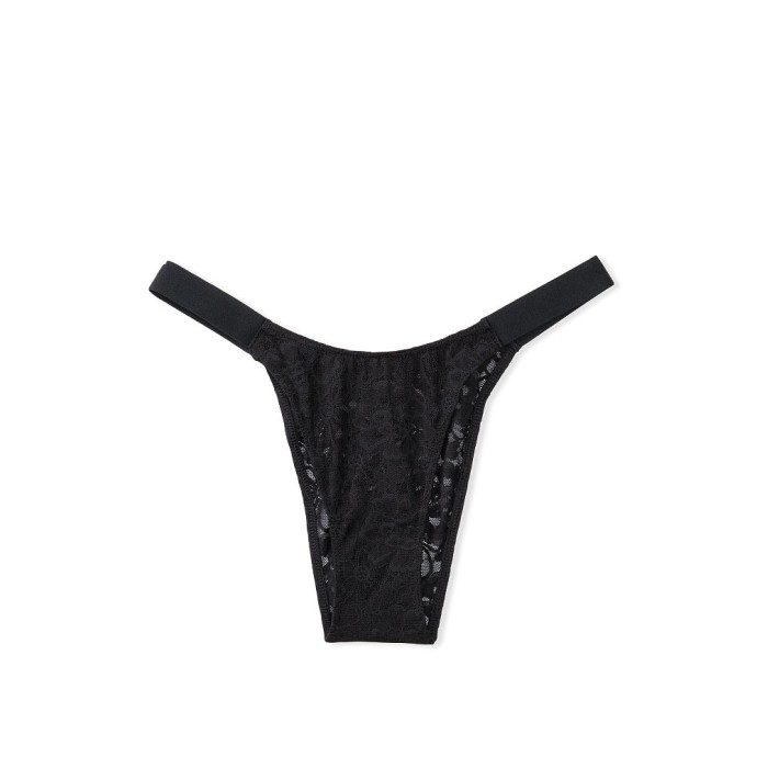 Трусики Victoria's Secret Black in Lace Brazilian Panty