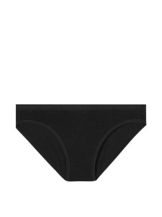 Трусики Victoria’s Secret Black Cotton Bikini Panty