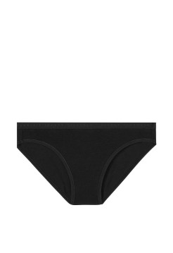 Трусики Victoria's Secret Black Cotton Bikini Panty