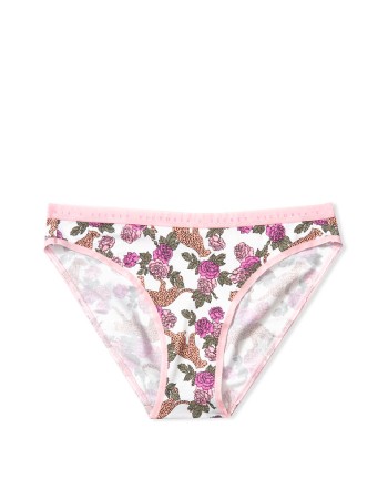 Трусики Victoria’s Secret Cotton Bikini Panty White Rose & Tiger
