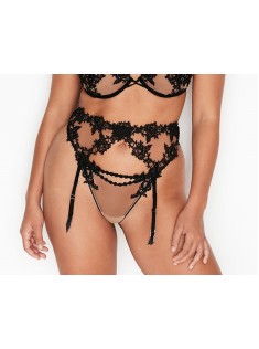 Мереживний пояс Victoria's Secret Black Lace Garter
