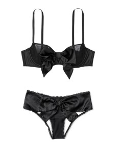 Комплект белья DREAM ANGELS Black Lace-up Balconette Bustier & Cheekini panty