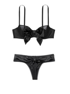 Комплект білизни DREAM ANGELS Black Lace-up Balconette Bustier & Thong panty