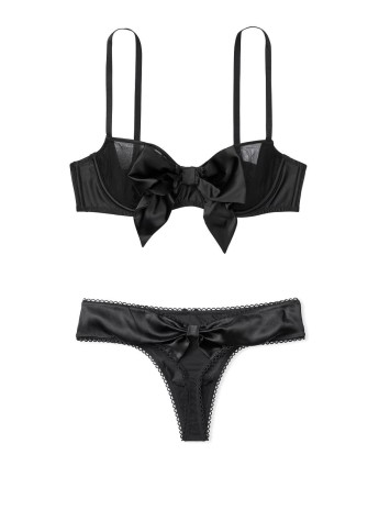 Комплект білизни DREAM ANGELS Black Lace-up Balconette Bustier & Thong panty
